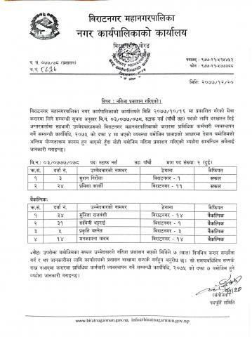 Staff Nurse result